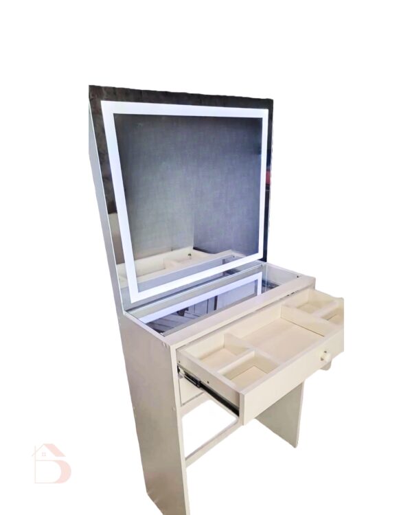 Penteadeira LED - 70cm 2 gavetas com pés (LED de brinde) - Image 3
