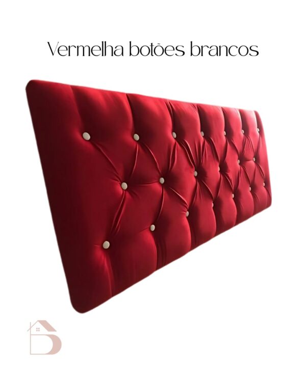 Cabeceira de cama casal - suede capitonê - Image 2